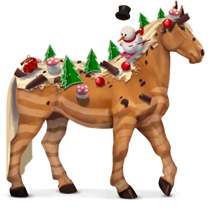 cheval divin bûche de noël